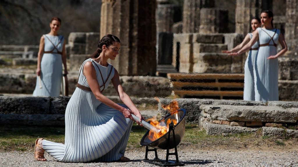 Olympic fire Athens 2020